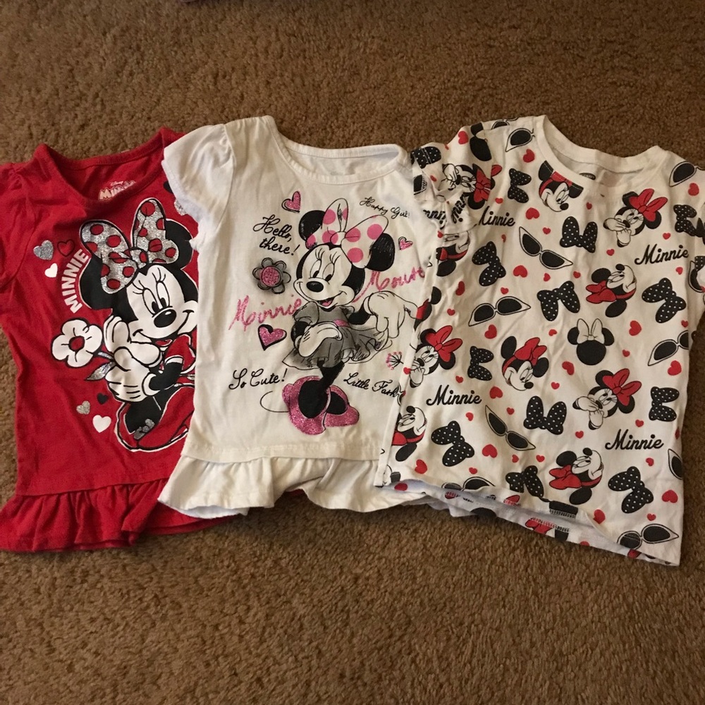 3 size 5T Minnie Mouse shirts